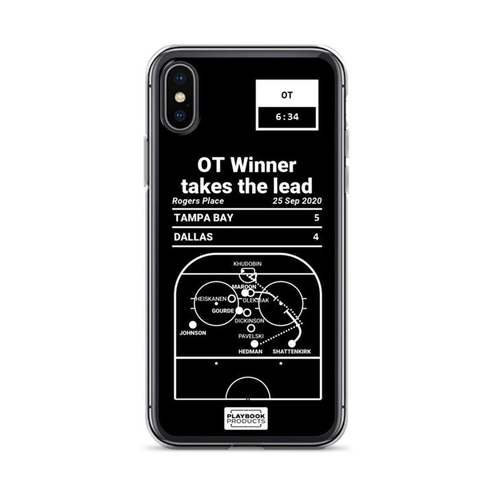 Tampa Bay Lightning Greatest Goals iPhone Case: OT Winner takes the lead (2020)