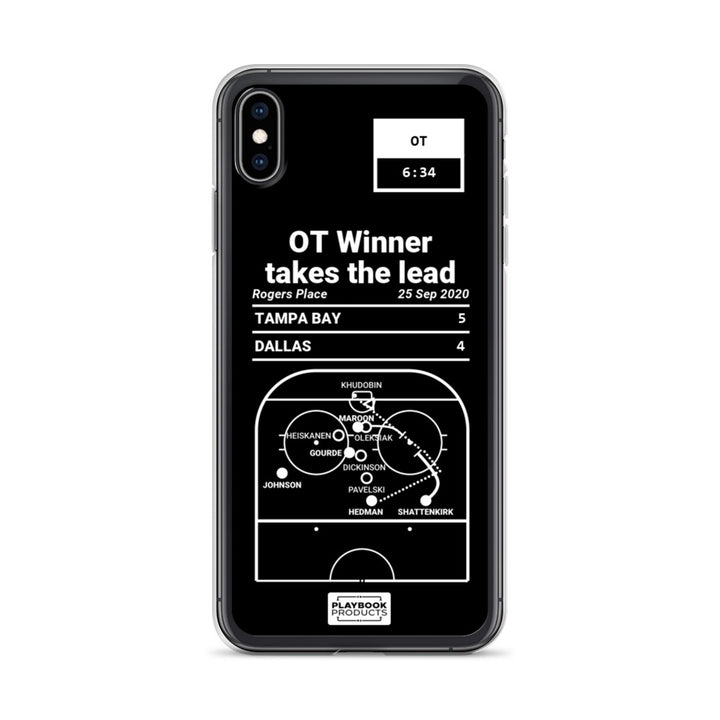 Tampa Bay Lightning Greatest Goals iPhone Case: OT Winner takes the lead (2020)