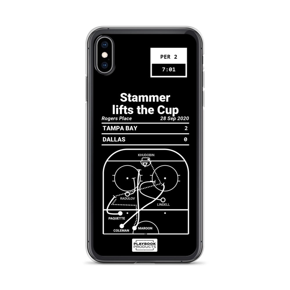 Tampa Bay Lightning Greatest Goals iPhone Case: Stammer lifts the Cup (2020)