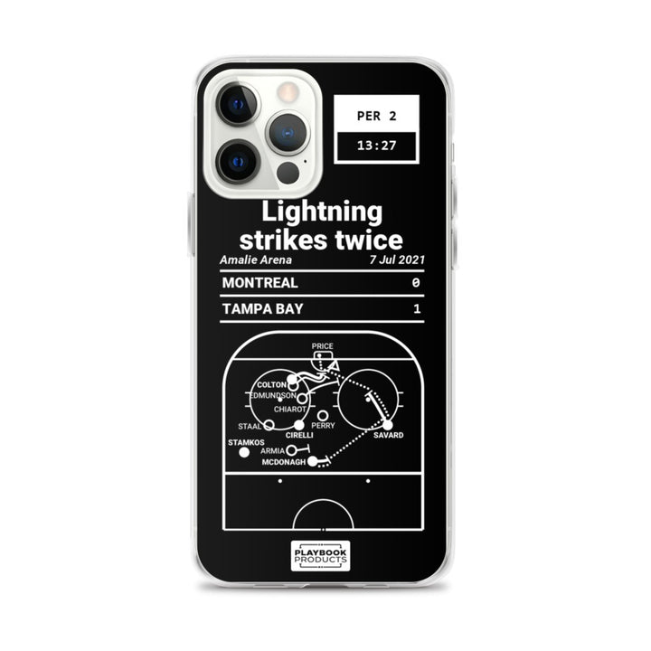 Tampa Bay Lightning Greatest Goals iPhone Case: Lightning strikes twice (2021)