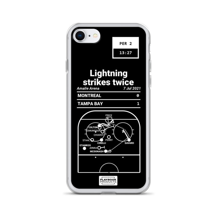 Tampa Bay Lightning Greatest Goals iPhone Case: Lightning strikes twice (2021)
