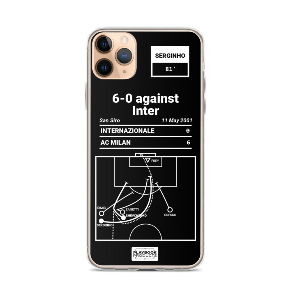 AC Milan Greatest Goals iPhone Case: 6-0 against Inter (2001)