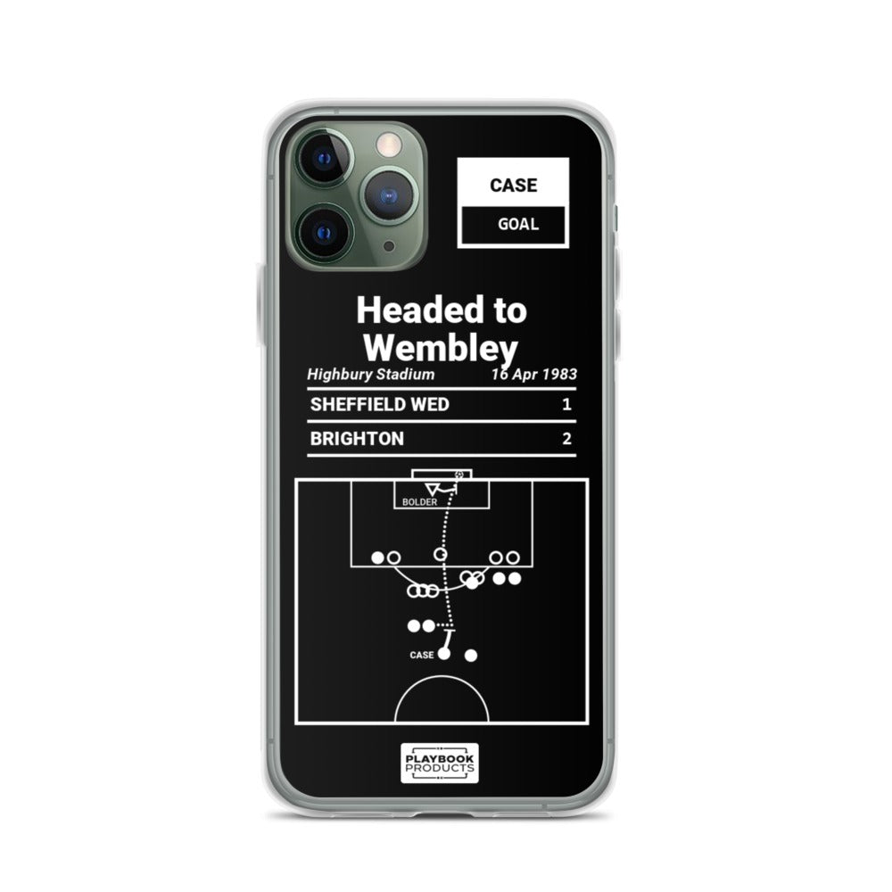 Brighton & Hove Albion Greatest Goals iPhone Case: Headed to Wembley (1983)