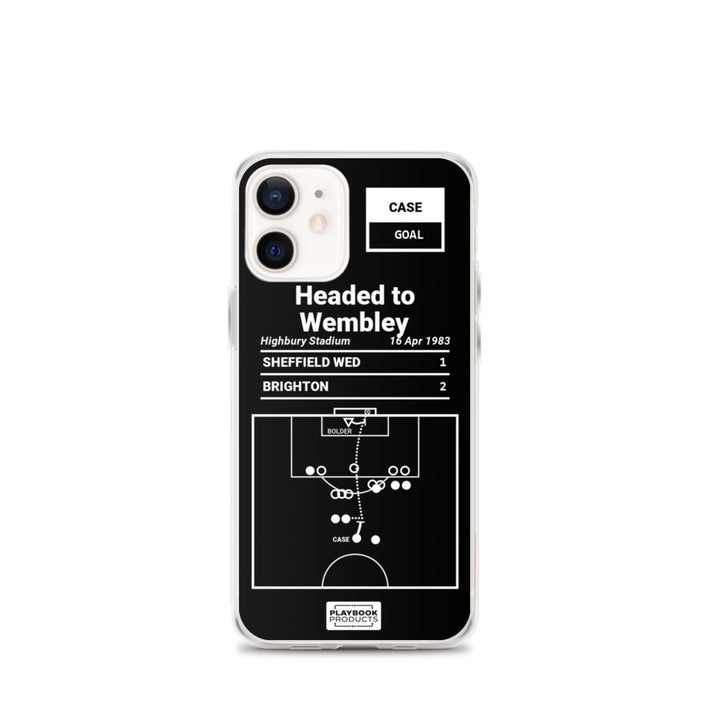 Brighton & Hove Albion Greatest Goals iPhone Case: Headed to Wembley (1983)