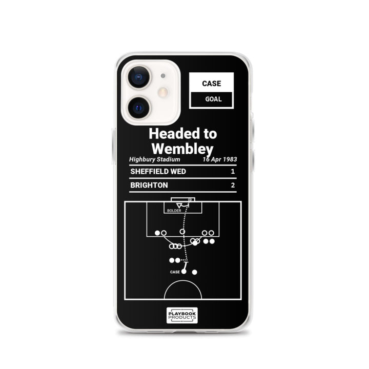 Brighton & Hove Albion Greatest Goals iPhone Case: Headed to Wembley (1983)