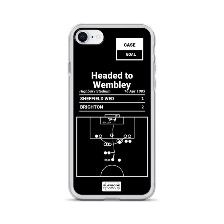 Brighton & Hove Albion Greatest Goals iPhone Case: Headed to Wembley (1983)