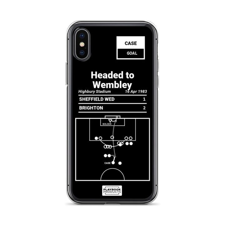 Brighton & Hove Albion Greatest Goals iPhone Case: Headed to Wembley (1983)