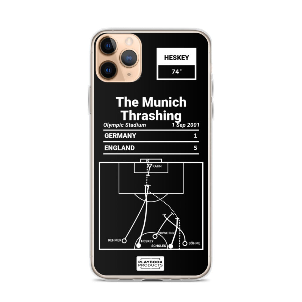 England National Team Greatest Goals iPhone Case: The Munich Thrashing (2001)