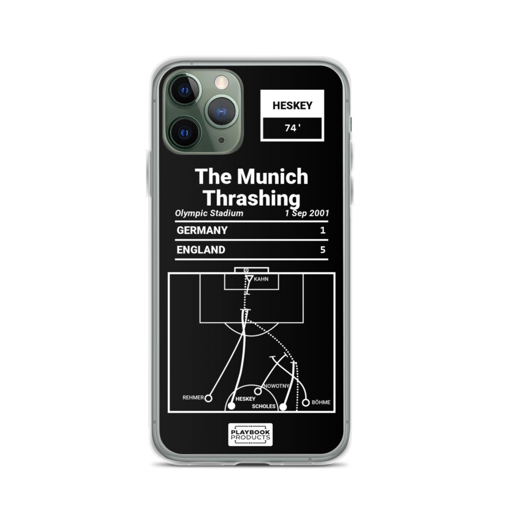 England National Team Greatest Goals iPhone Case: The Munich Thrashing (2001)
