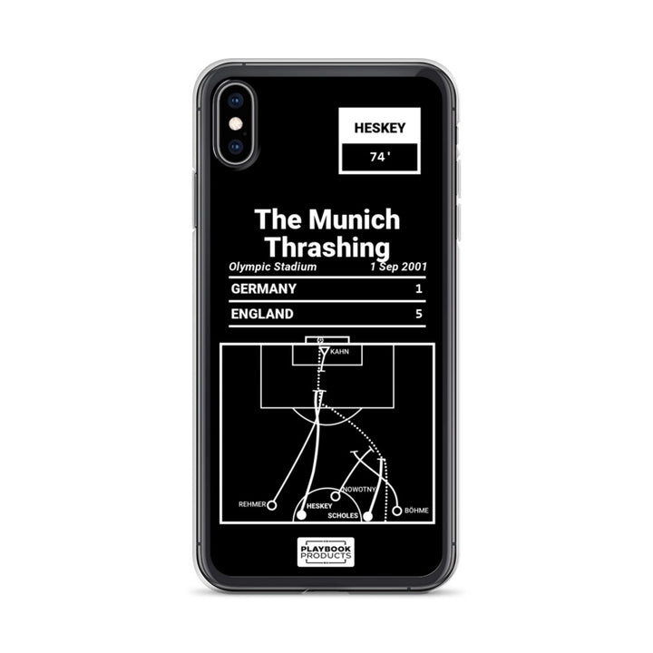 England National Team Greatest Goals iPhone Case: The Munich Thrashing (2001)