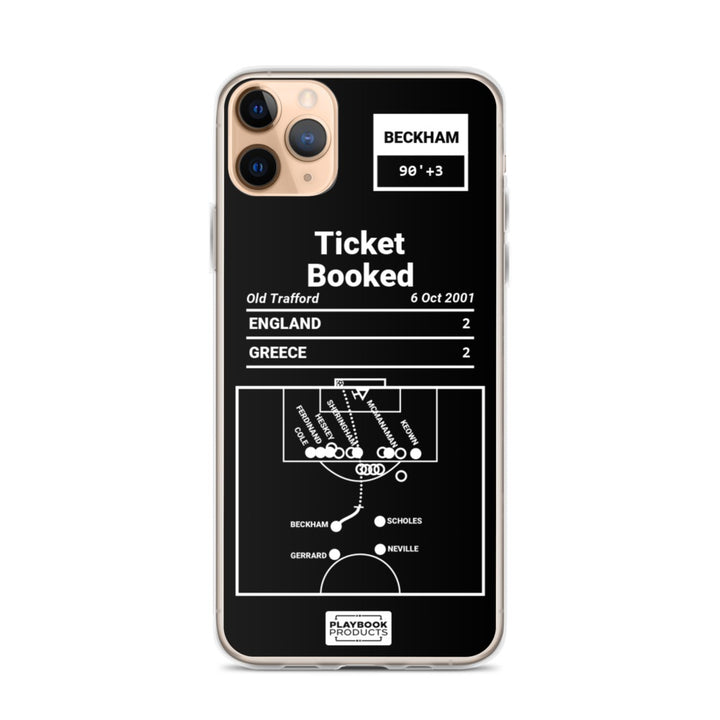 England National Team Greatest Goals iPhone Case: Ticket Booked (2001)