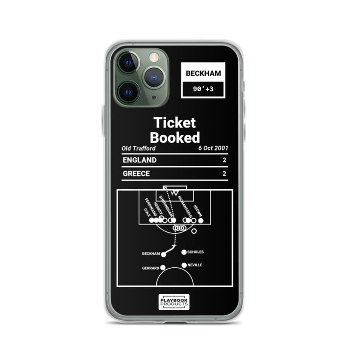 England National Team Greatest Goals iPhone Case: Ticket Booked (2001)