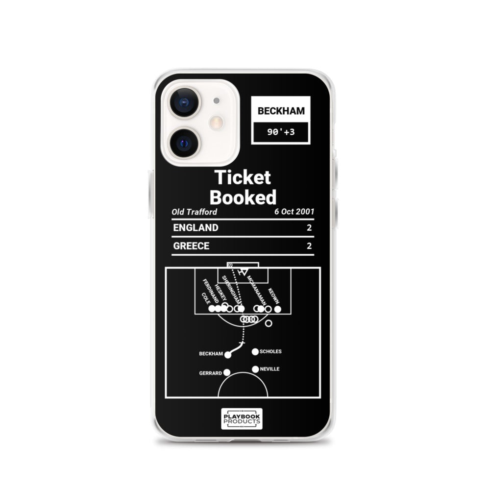 England National Team Greatest Goals iPhone Case: Ticket Booked (2001)