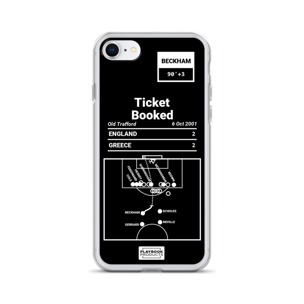 England National Team Greatest Goals iPhone Case: Ticket Booked (2001)