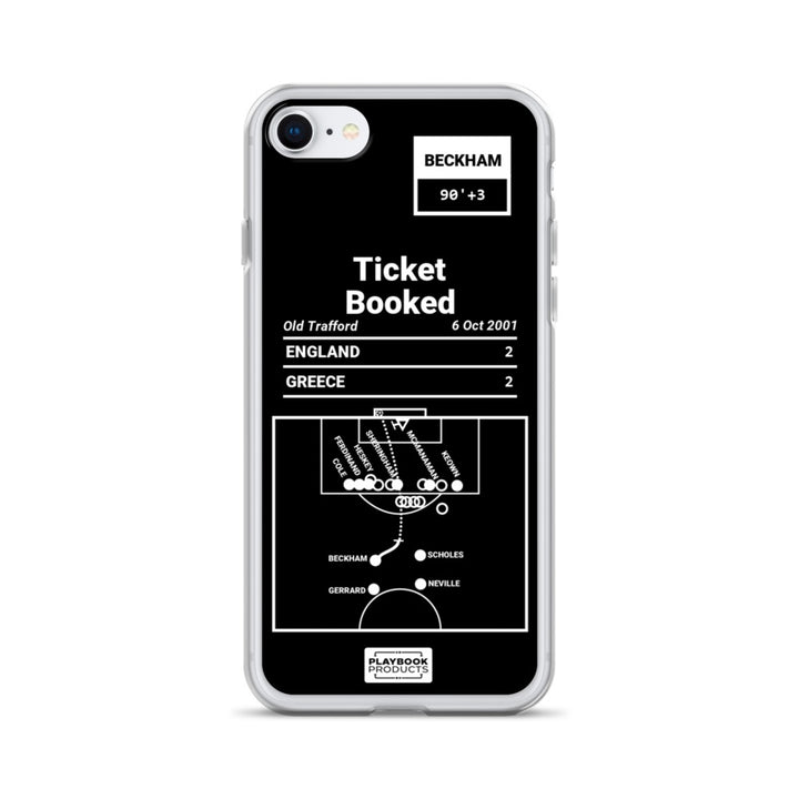 England National Team Greatest Goals iPhone Case: Ticket Booked (2001)