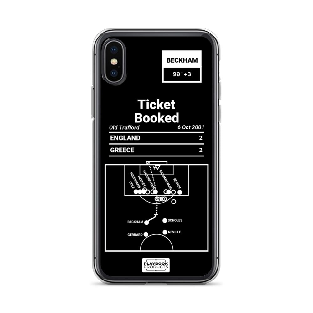 England National Team Greatest Goals iPhone Case: Ticket Booked (2001)
