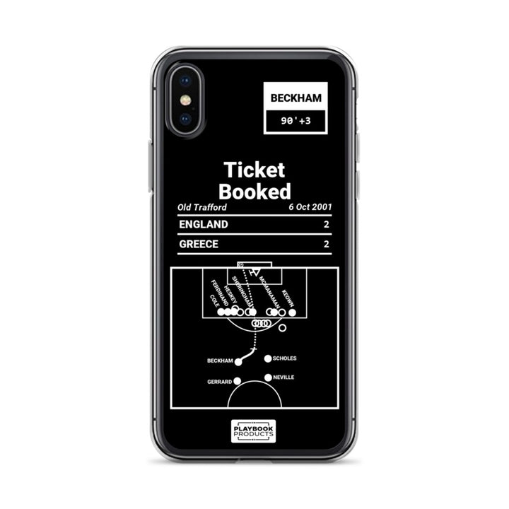 England National Team Greatest Goals iPhone Case: Ticket Booked (2001)