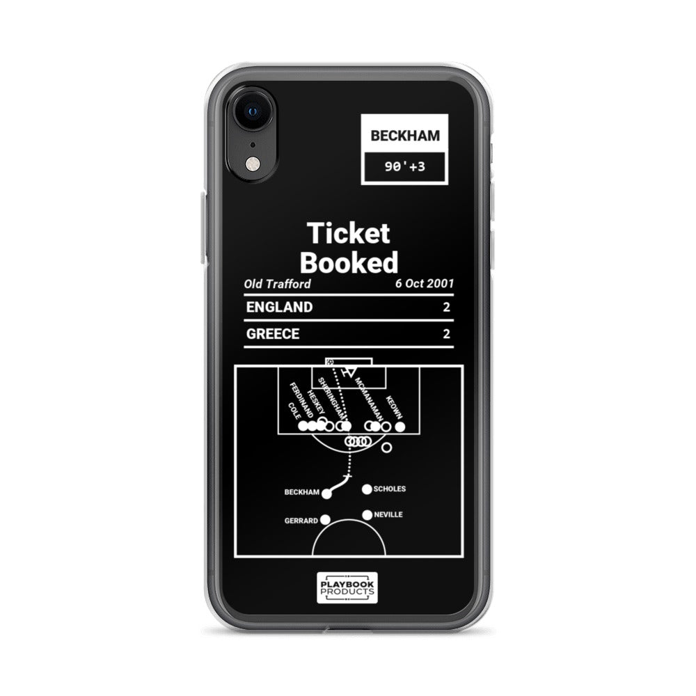 England National Team Greatest Goals iPhone Case: Ticket Booked (2001)