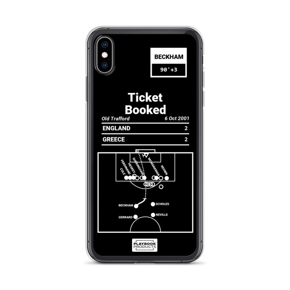 England National Team Greatest Goals iPhone Case: Ticket Booked (2001)