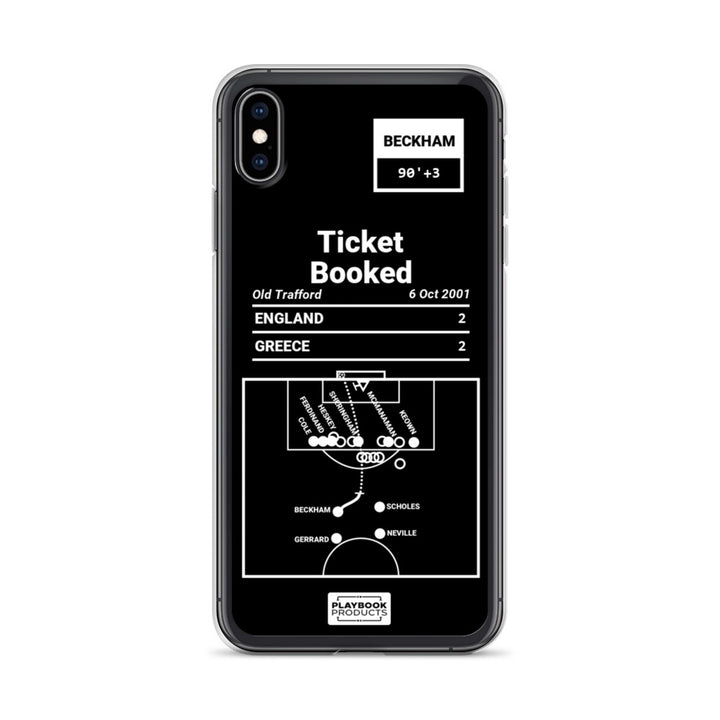 England National Team Greatest Goals iPhone Case: Ticket Booked (2001)