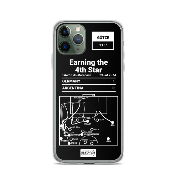 Germany National Team Greatest Goals iPhone Case: Earning the 4th Star (2014)
