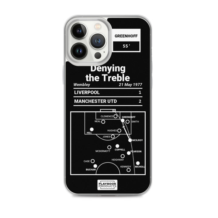 Manchester United Greatest Goals iPhone Case: Denying the Treble (1977)