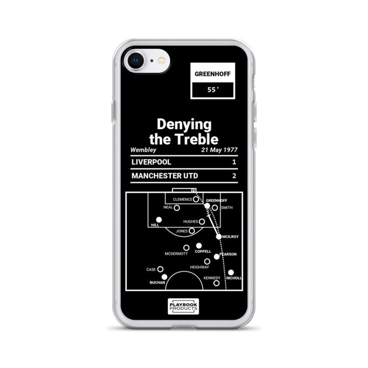 Manchester United Greatest Goals iPhone Case: Denying the Treble (1977)