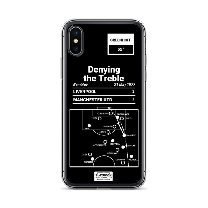 Manchester United Greatest Goals iPhone Case: Denying the Treble (1977)