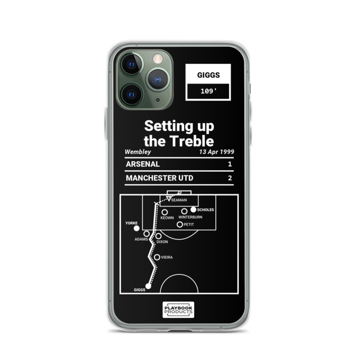 Manchester United Greatest Goals iPhone Case: Setting up the Treble (1999)