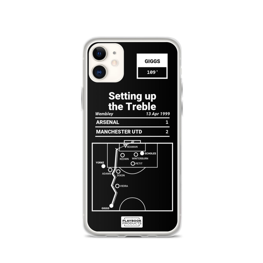 Manchester United Greatest Goals iPhone Case: Setting up the Treble (1999)