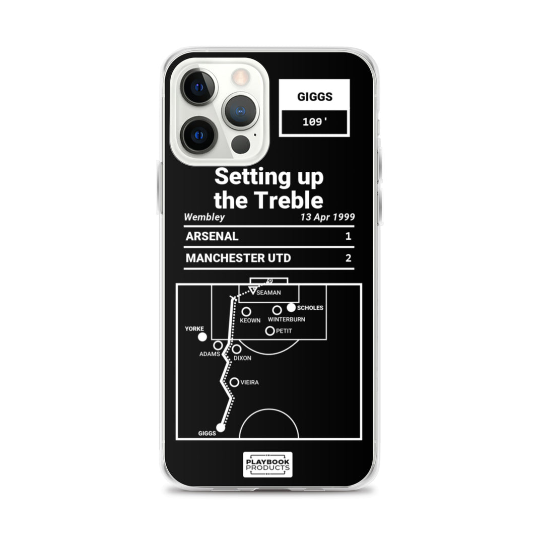Manchester United Greatest Goals iPhone Case: Setting up the Treble (1999)