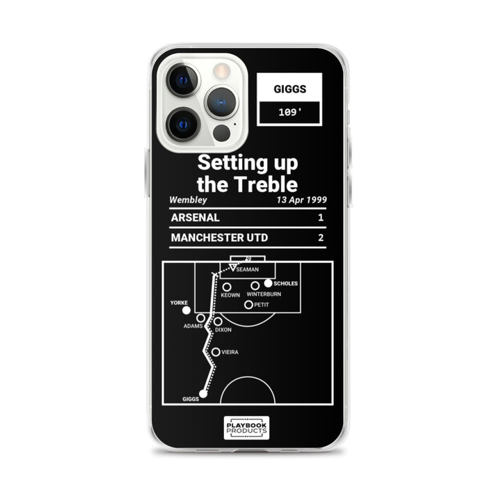Manchester United Greatest Goals iPhone Case: Setting up the Treble (1999)