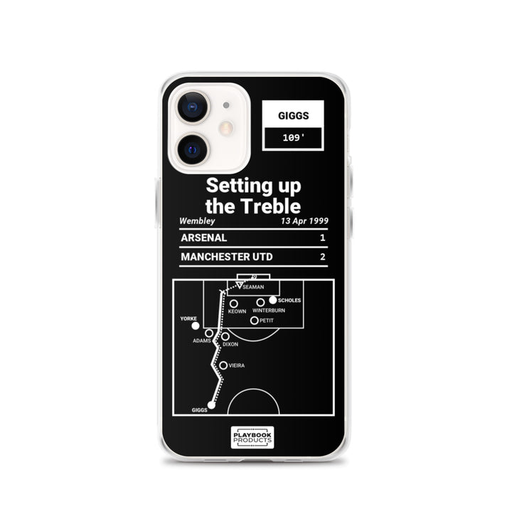 Manchester United Greatest Goals iPhone Case: Setting up the Treble (1999)