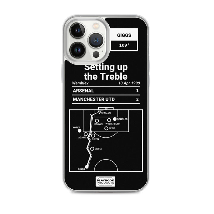 Manchester United Greatest Goals iPhone Case: Setting up the Treble (1999)