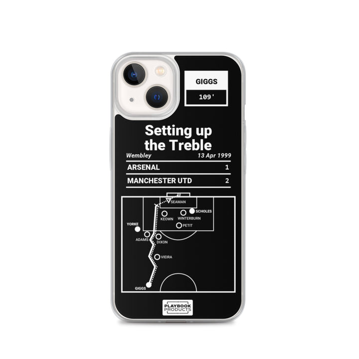 Manchester United Greatest Goals iPhone Case: Setting up the Treble (1999)