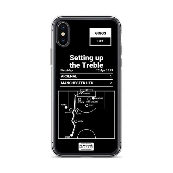 Manchester United Greatest Goals iPhone Case: Setting up the Treble (1999)