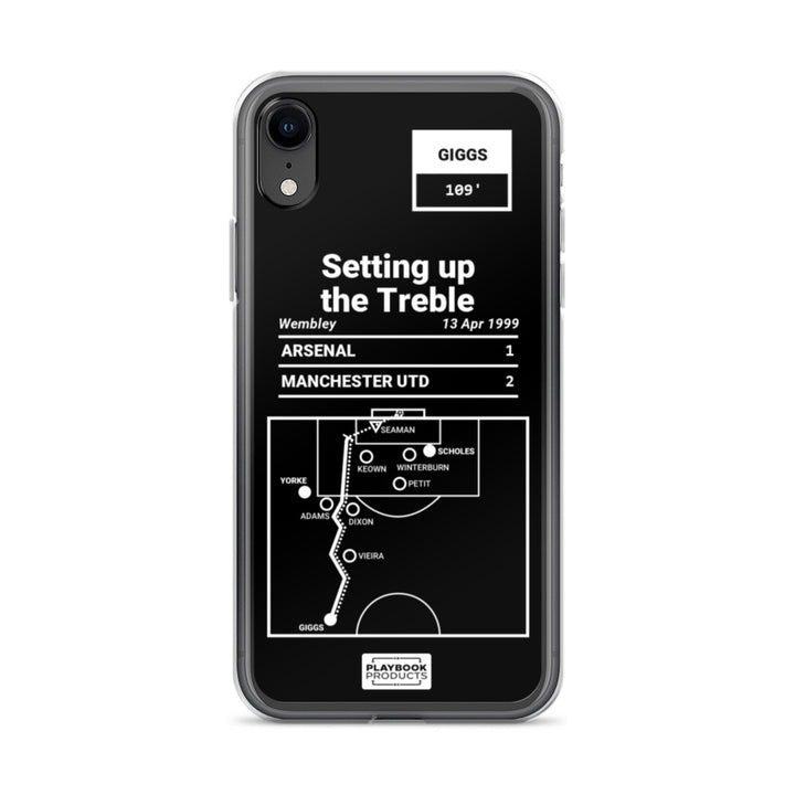 Manchester United Greatest Goals iPhone Case: Setting up the Treble (1999)
