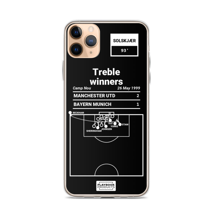 Manchester United Greatest Goals iPhone Case: Treble winners (1999)