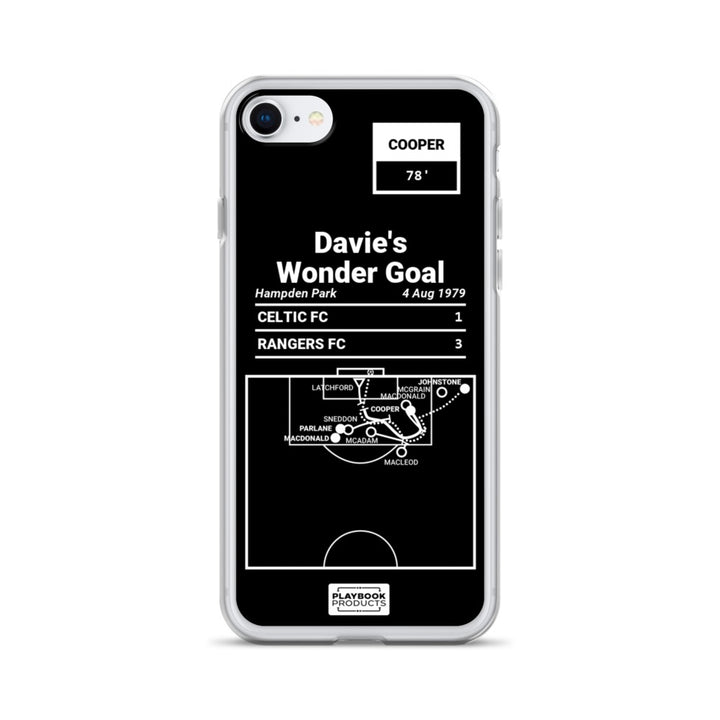 Rangers FC Greatest Goals iPhone Case: Davie's Wonder Goal (1979)