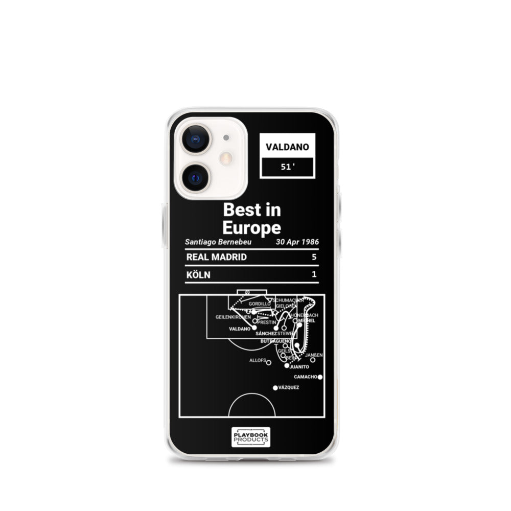 Real Madrid Greatest Goals iPhone Case: Best in Europe (1986)