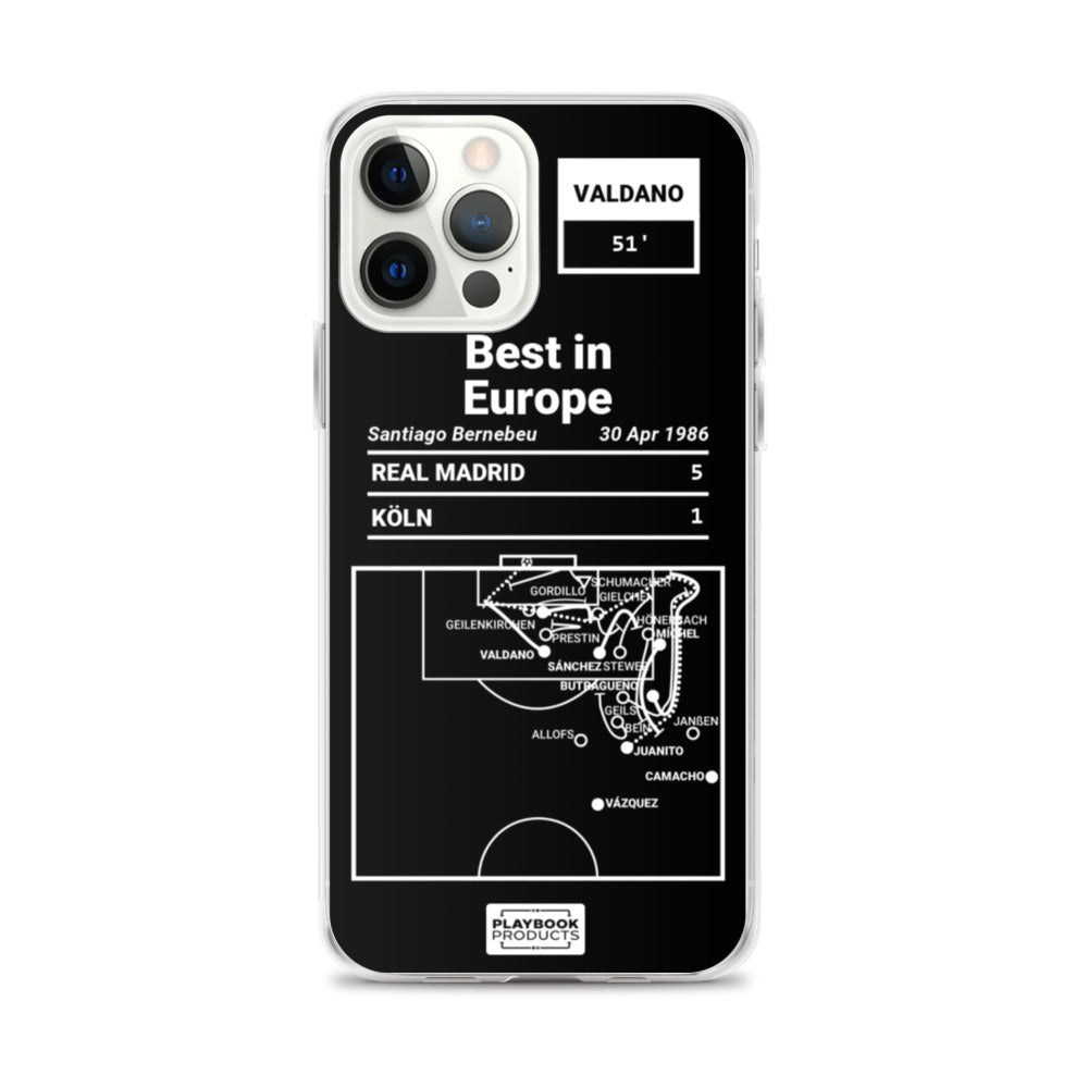 Real Madrid Greatest Goals iPhone Case: Best in Europe (1986)