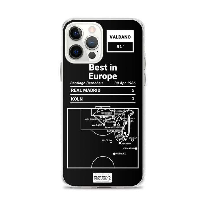 Real Madrid Greatest Goals iPhone Case: Best in Europe (1986)