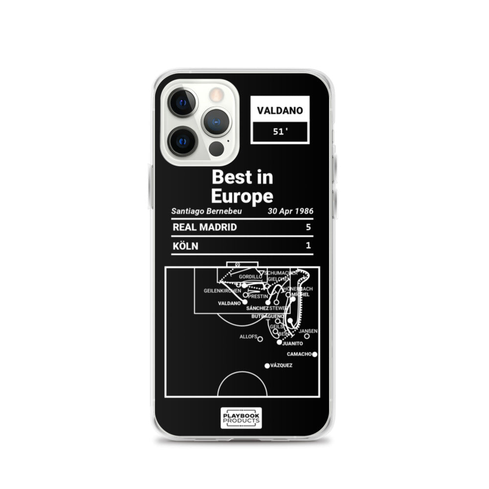 Real Madrid Greatest Goals iPhone Case: Best in Europe (1986)
