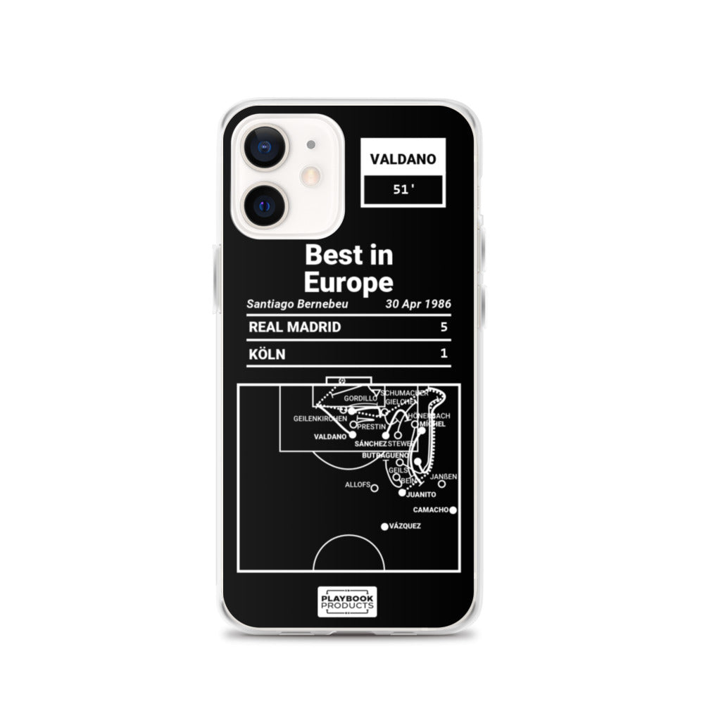 Real Madrid Greatest Goals iPhone Case: Best in Europe (1986)