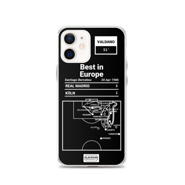 Real Madrid Greatest Goals iPhone Case: Best in Europe (1986)