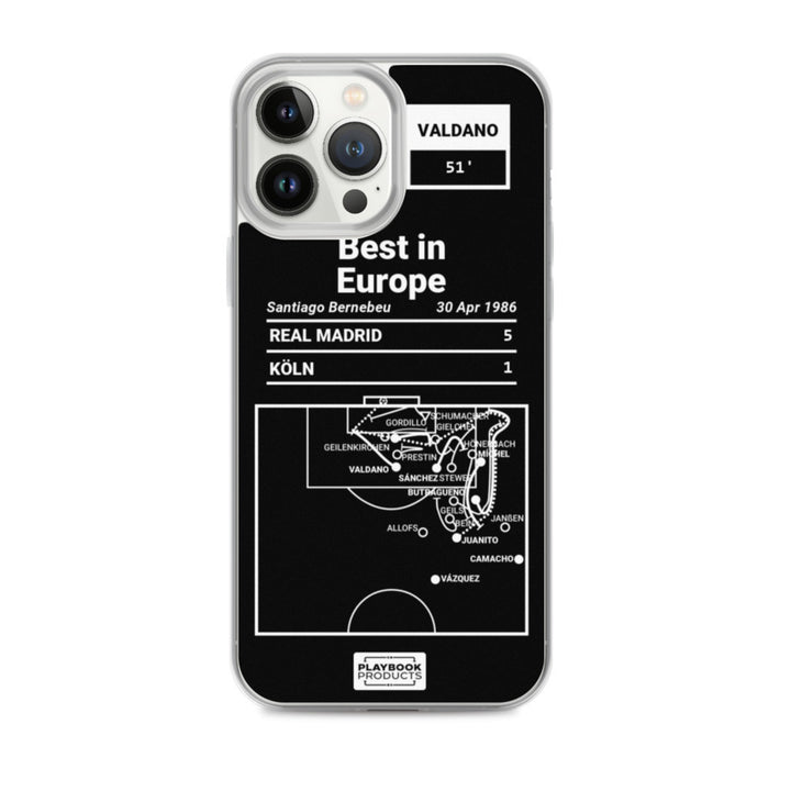 Real Madrid Greatest Goals iPhone Case: Best in Europe (1986)