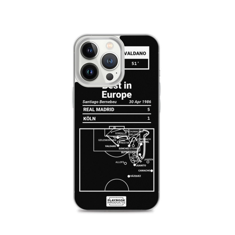 Real Madrid Greatest Goals iPhone Case: Best in Europe (1986)