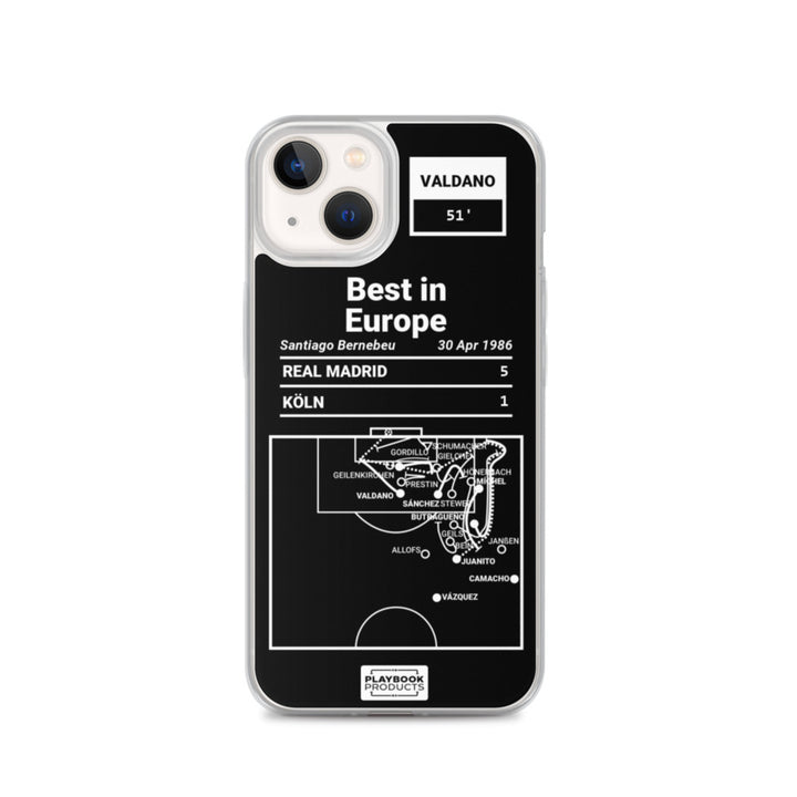 Real Madrid Greatest Goals iPhone Case: Best in Europe (1986)