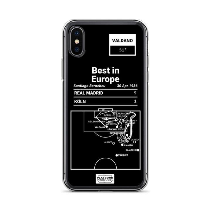 Real Madrid Greatest Goals iPhone Case: Best in Europe (1986)