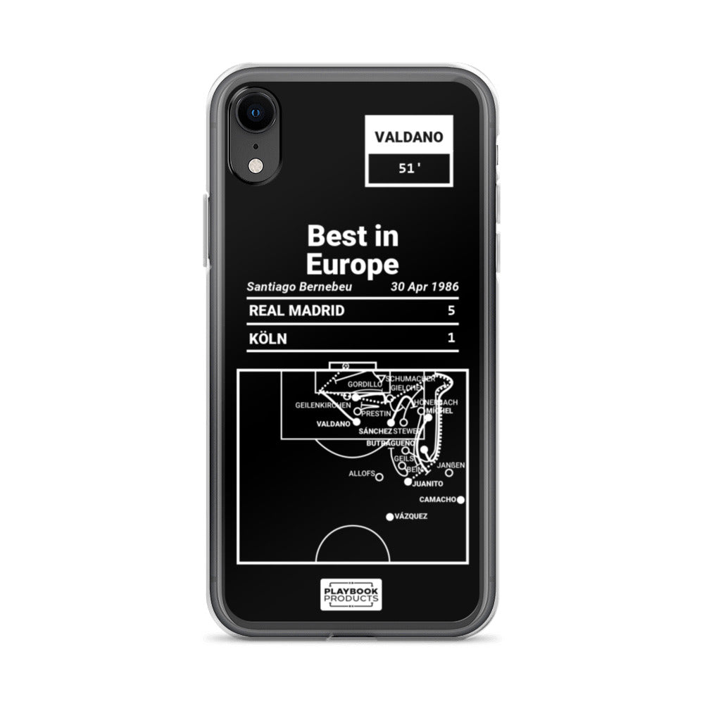 Real Madrid Greatest Goals iPhone Case: Best in Europe (1986)